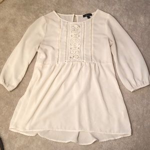 Detailed Cream Blouse